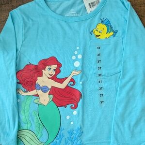 Disney Little Mermaid Long Sleeve Tee Blue